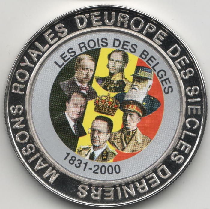 (1999) Монета Дем Республика Конго 1999 год 5 франков &quot;Короли Бельгии&quot;  Медь-Никель  PROOF
